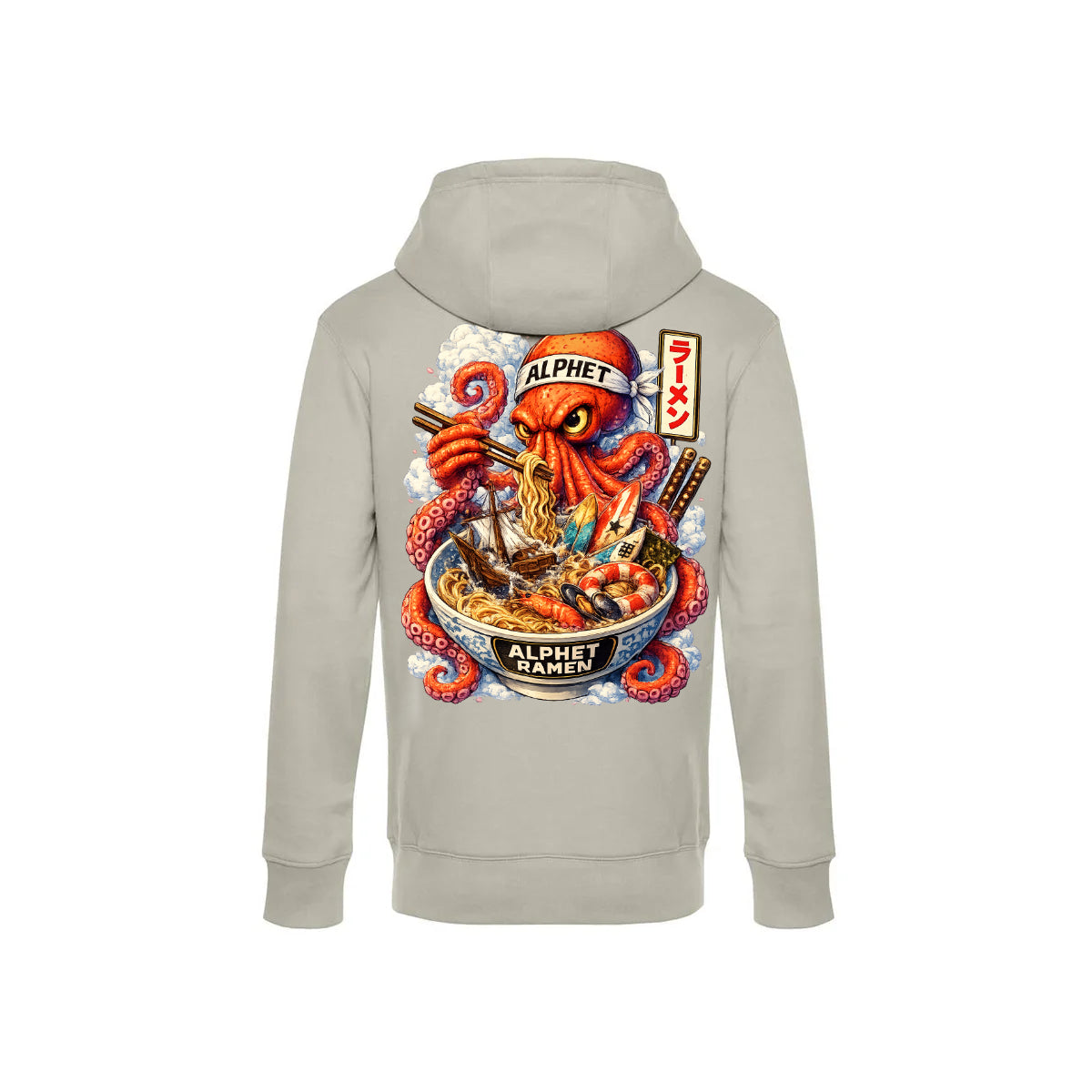 Alphet Ramen Grey Fog Hoodie