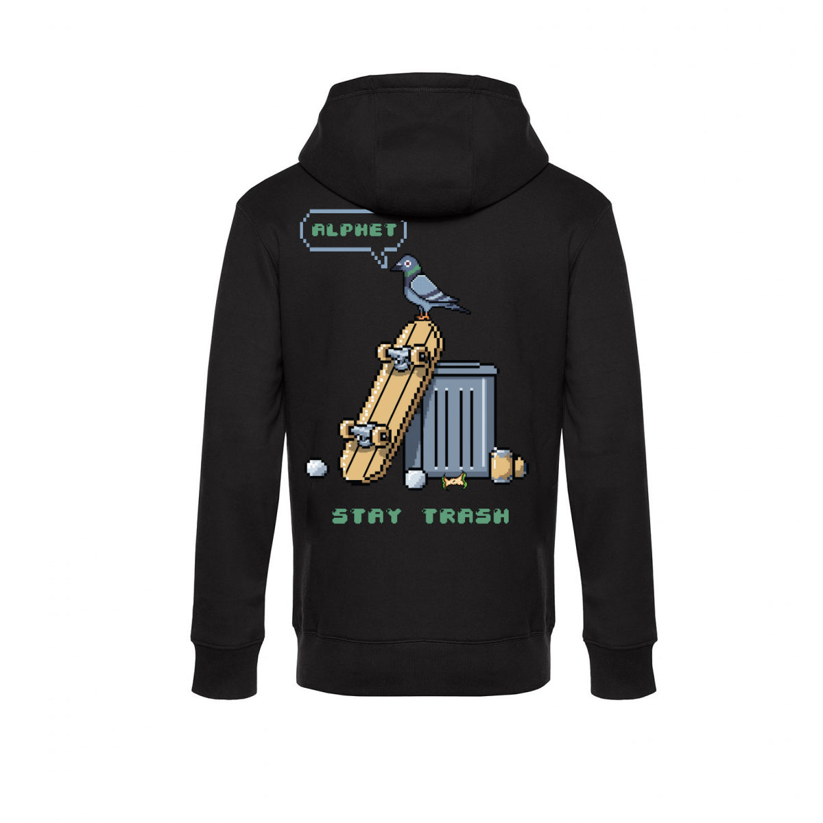 Stay Trash Black Hoodie